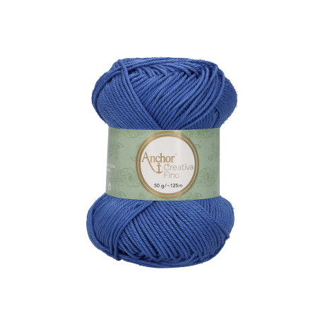 Novelo de Linha Creativa Fino nº 4, cor 261 azul Novelo de Linha Creativa Fino nº 4, cor 261 azul